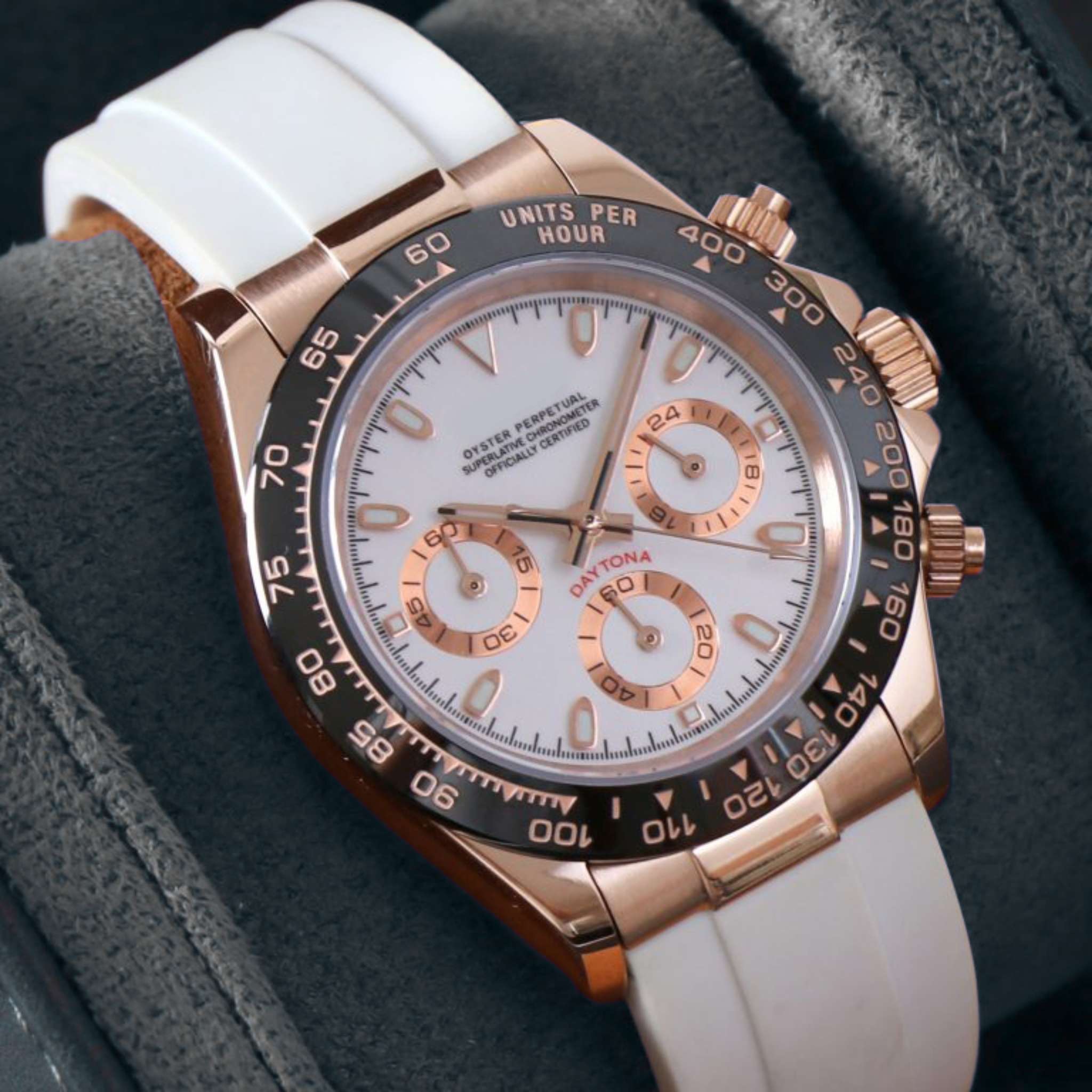 SEIKMOD DAYTONA | BLANC OR ROSE OYSTERFLEX