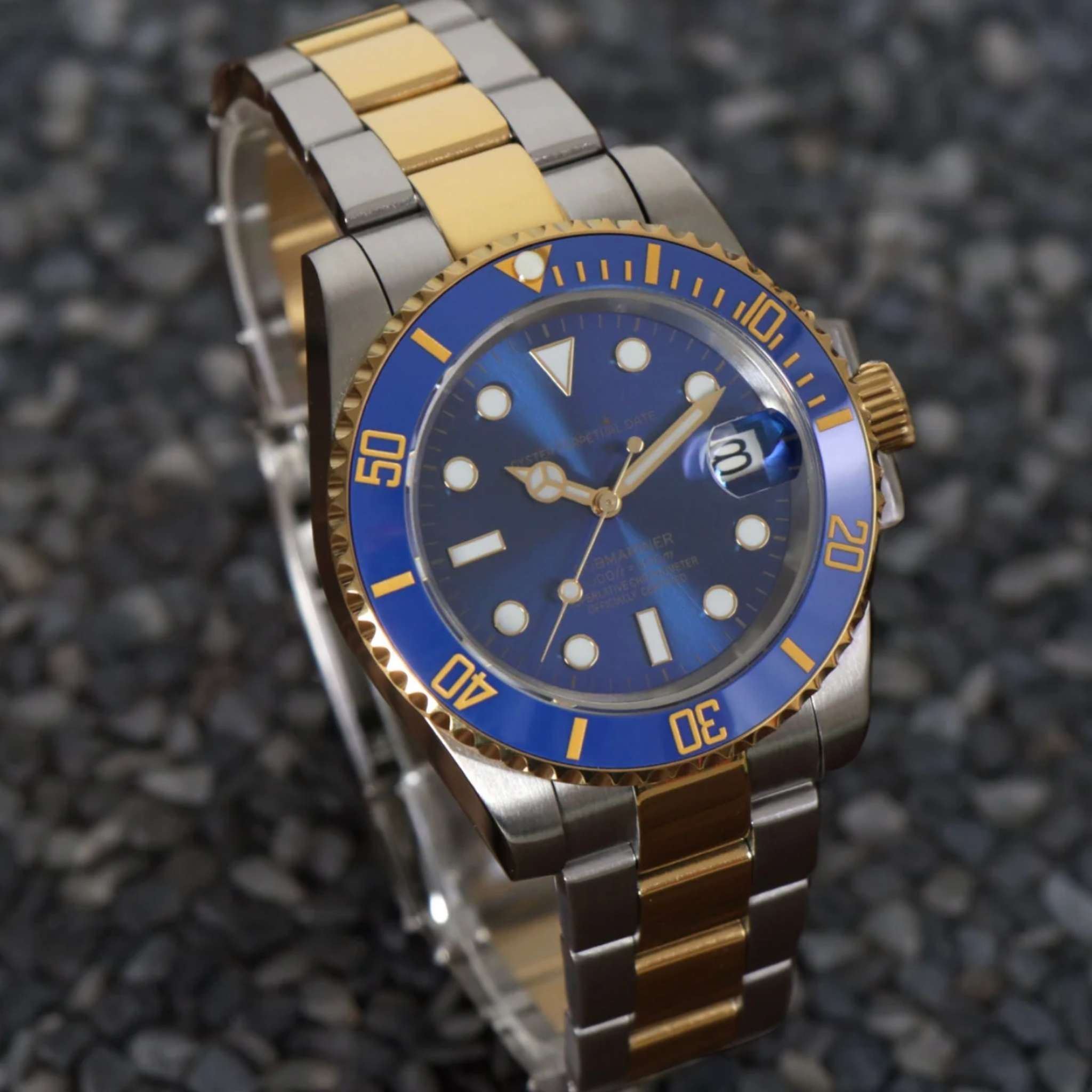 SEIKMOD SUBMARINER | BLUE GOLD