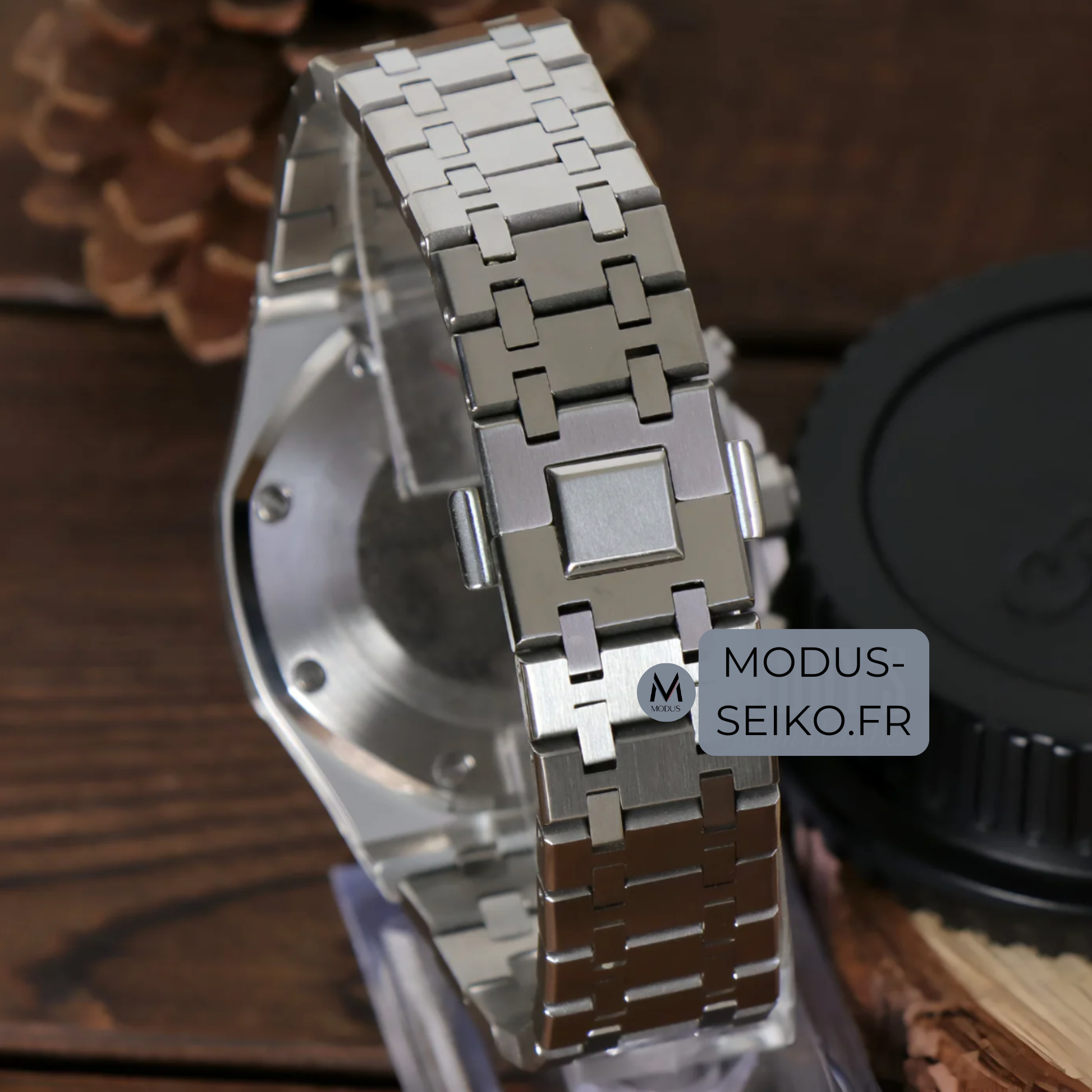 Seiko Mod Royal Oak Blue 41mm – VK63 Chronograph Watch