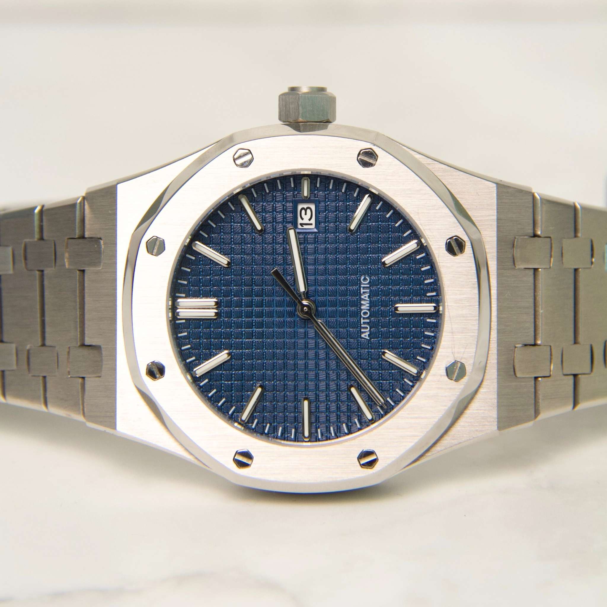 Cadran bleu de la montre SEIKMOD Royal Oak NH35