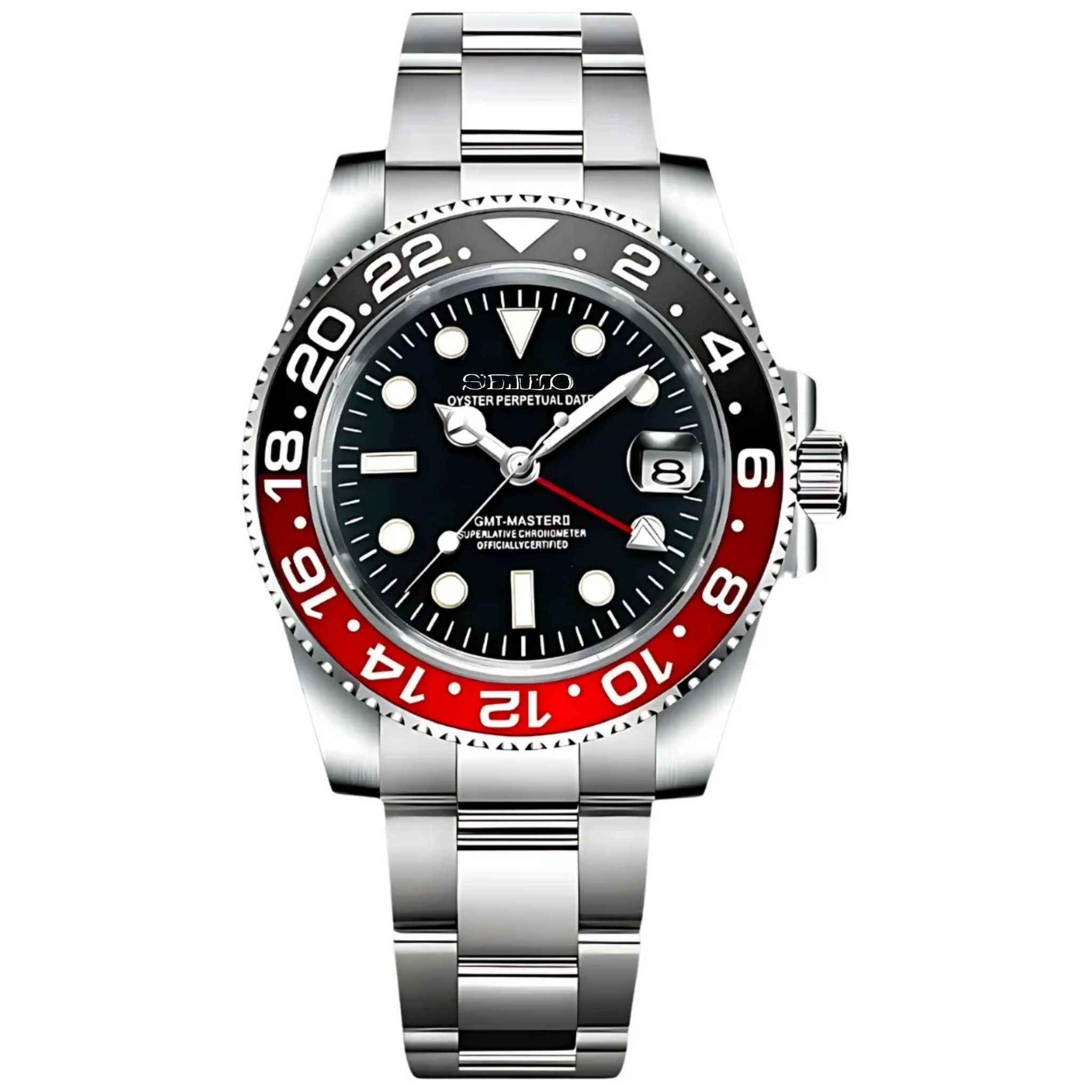 Montre SEIKMOD GMT Coke automatique NH34, assemblée en France