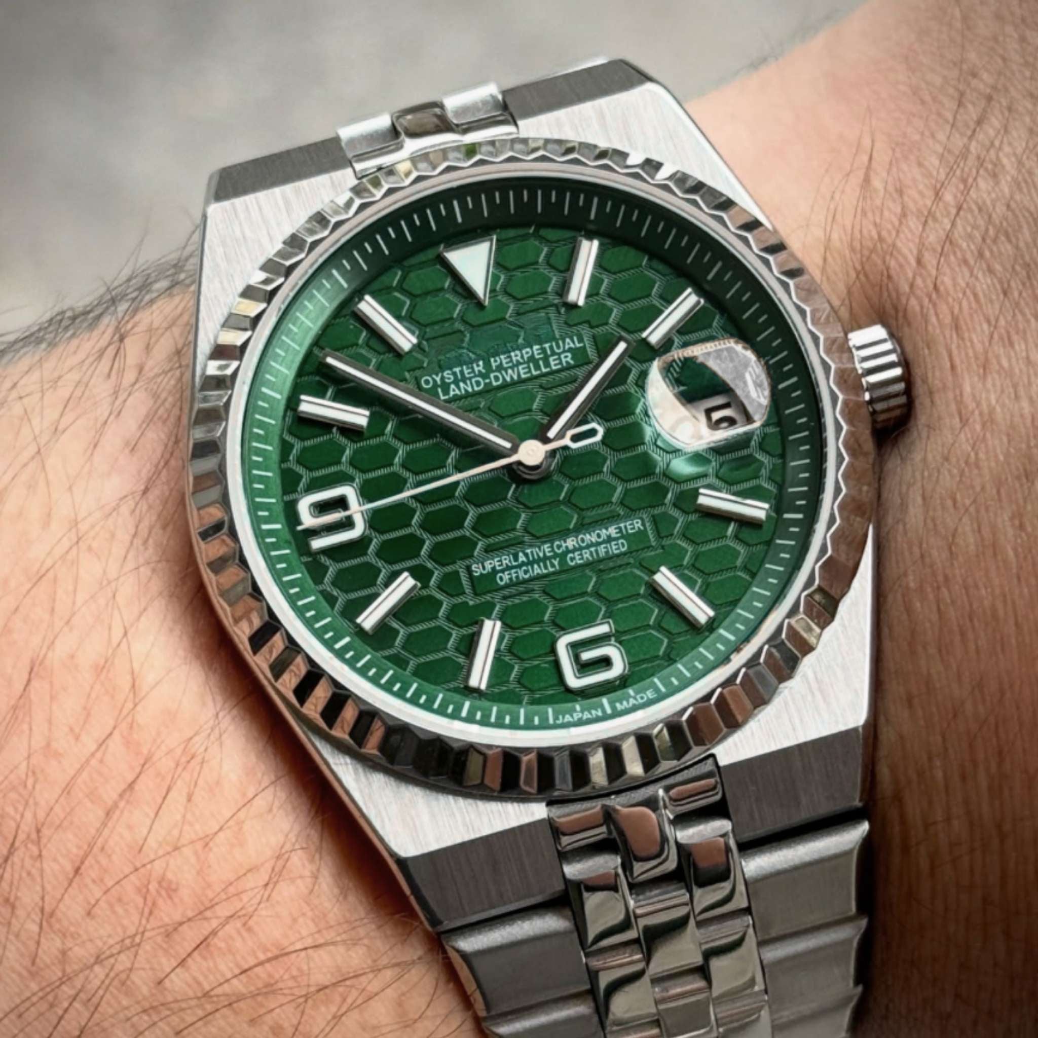 Profil du boîtier acier de la montre Seikmod Land Dweller au design robuste et élégant