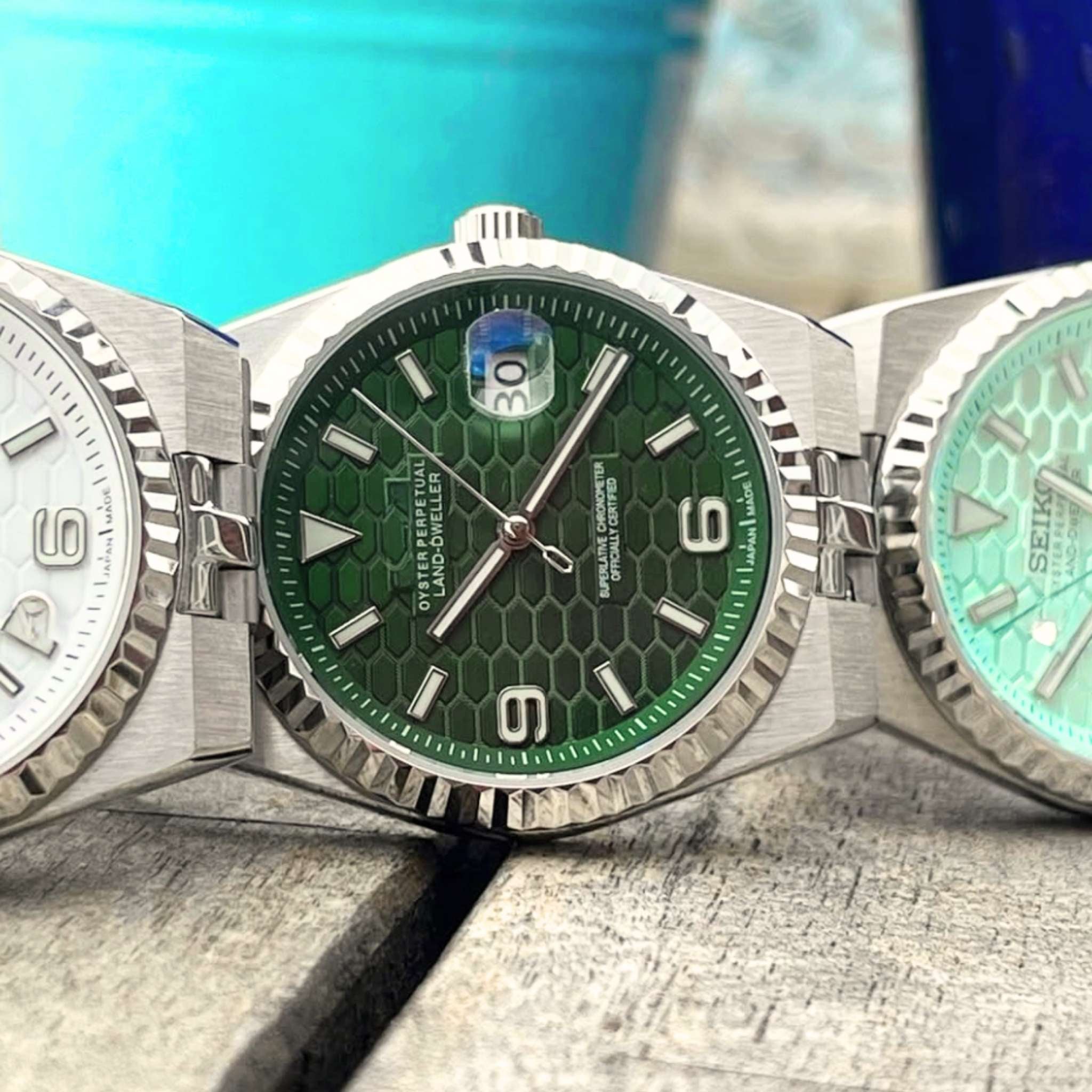 Profil du boîtier acier de la montre Seikmod Land Dweller au design robuste et élégant