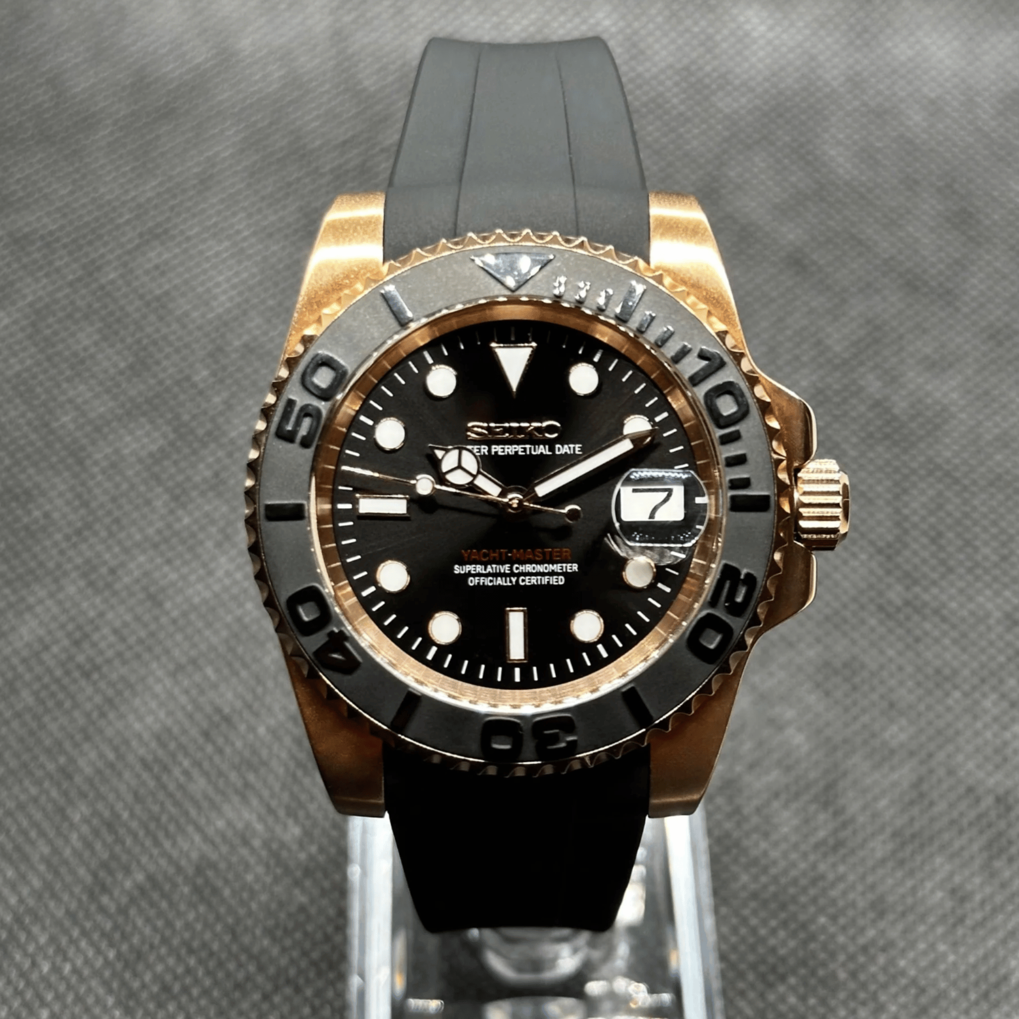 Seiko Mod Yacht Master NH35 Rose Gold 40mm - Automatic Watch