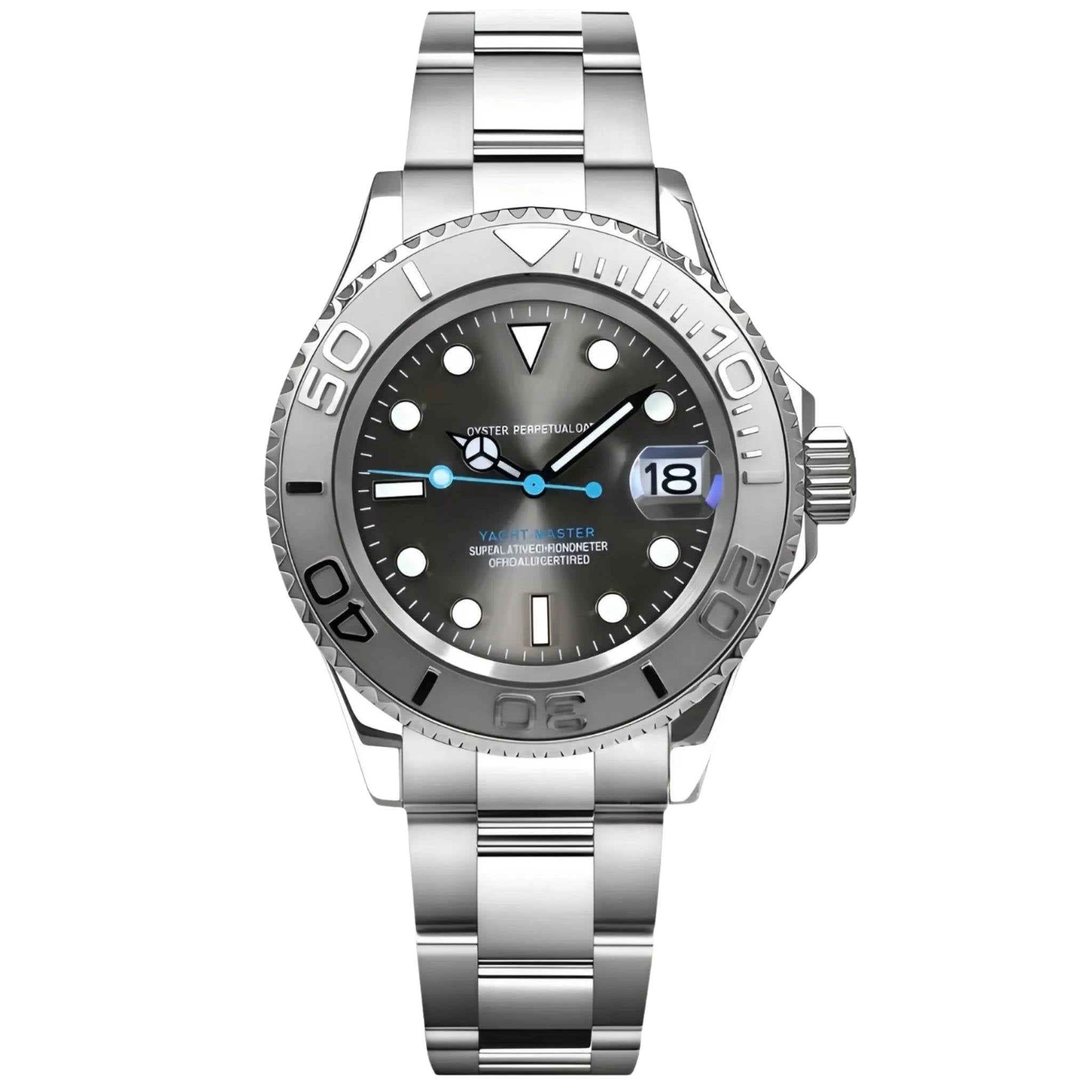 Coastal Bleu & Gris – Montre Automatique Personnalisée – assemblée en France | Modus Horlogerie