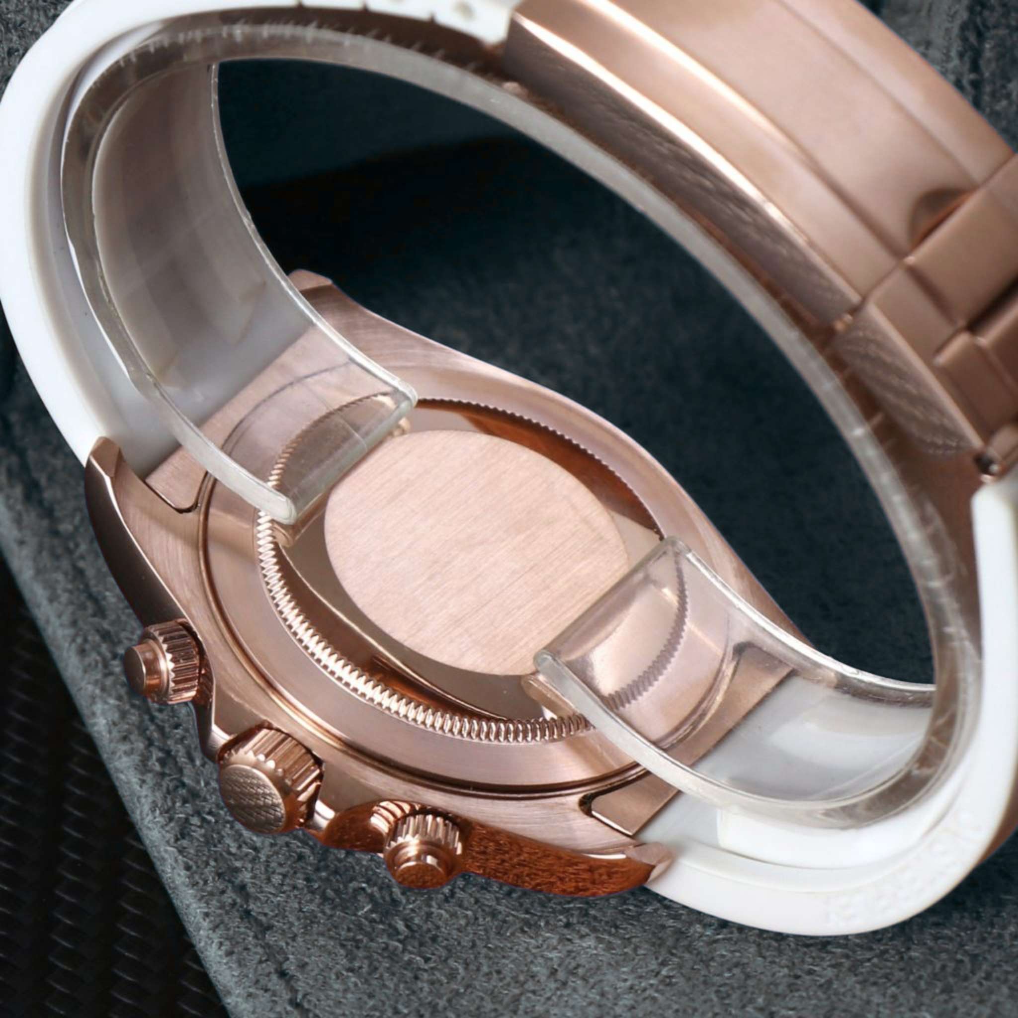 SEIKMOD DAYTONA | WHITE ROSE GOLD OYSTERFLEX