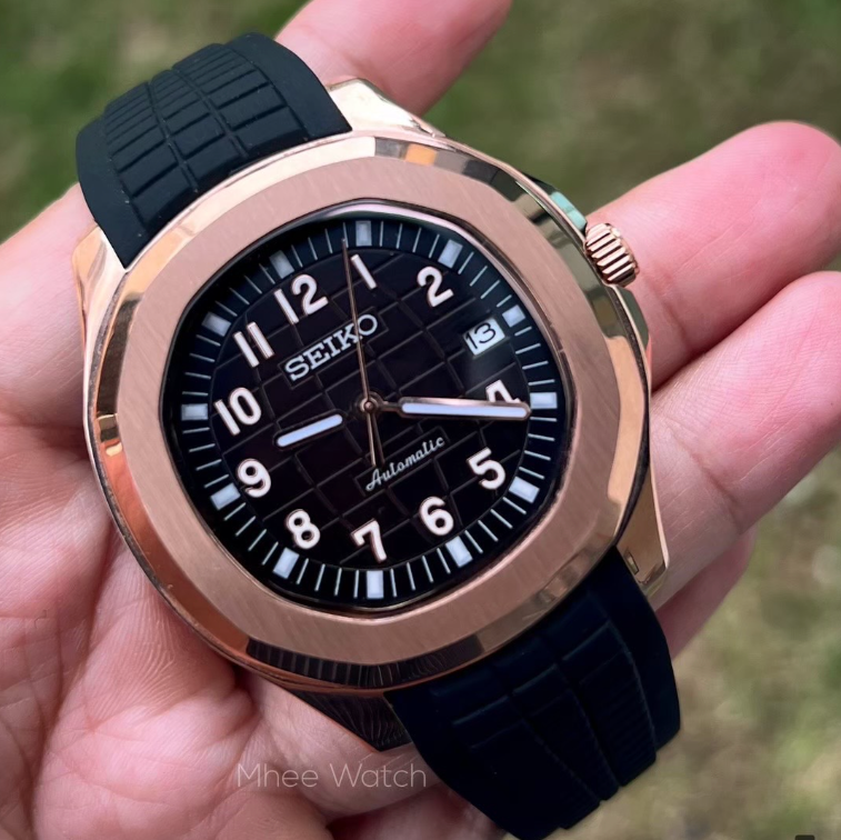 Seiko Mod Aquanaut Rose Gold Black 39mm