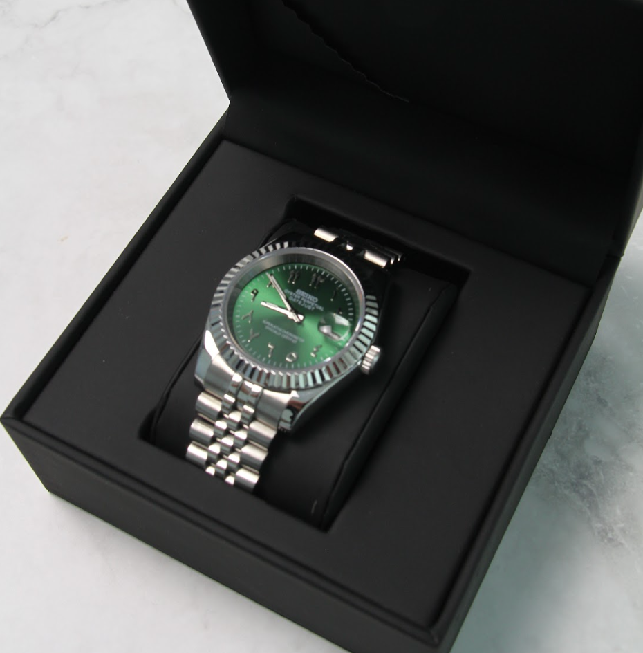 Seiko Mod Datejust Arabic Green 36/40mm
