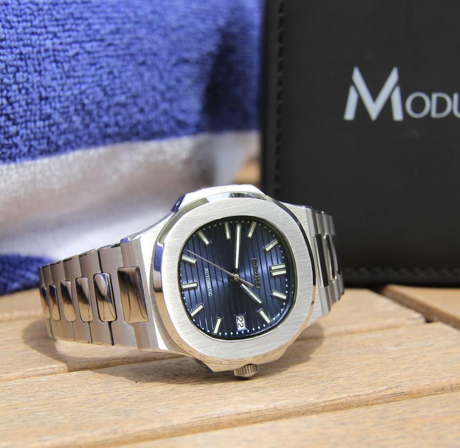 Seiko Mod Nautilus Navy Blue 40mm - Custom Automatic Watch | NH35