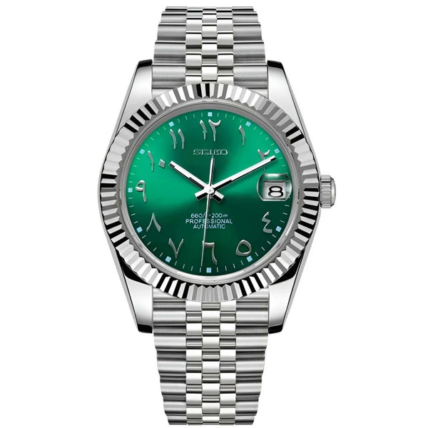 SEIKMOD DATEJUST | GREEN ARABIC