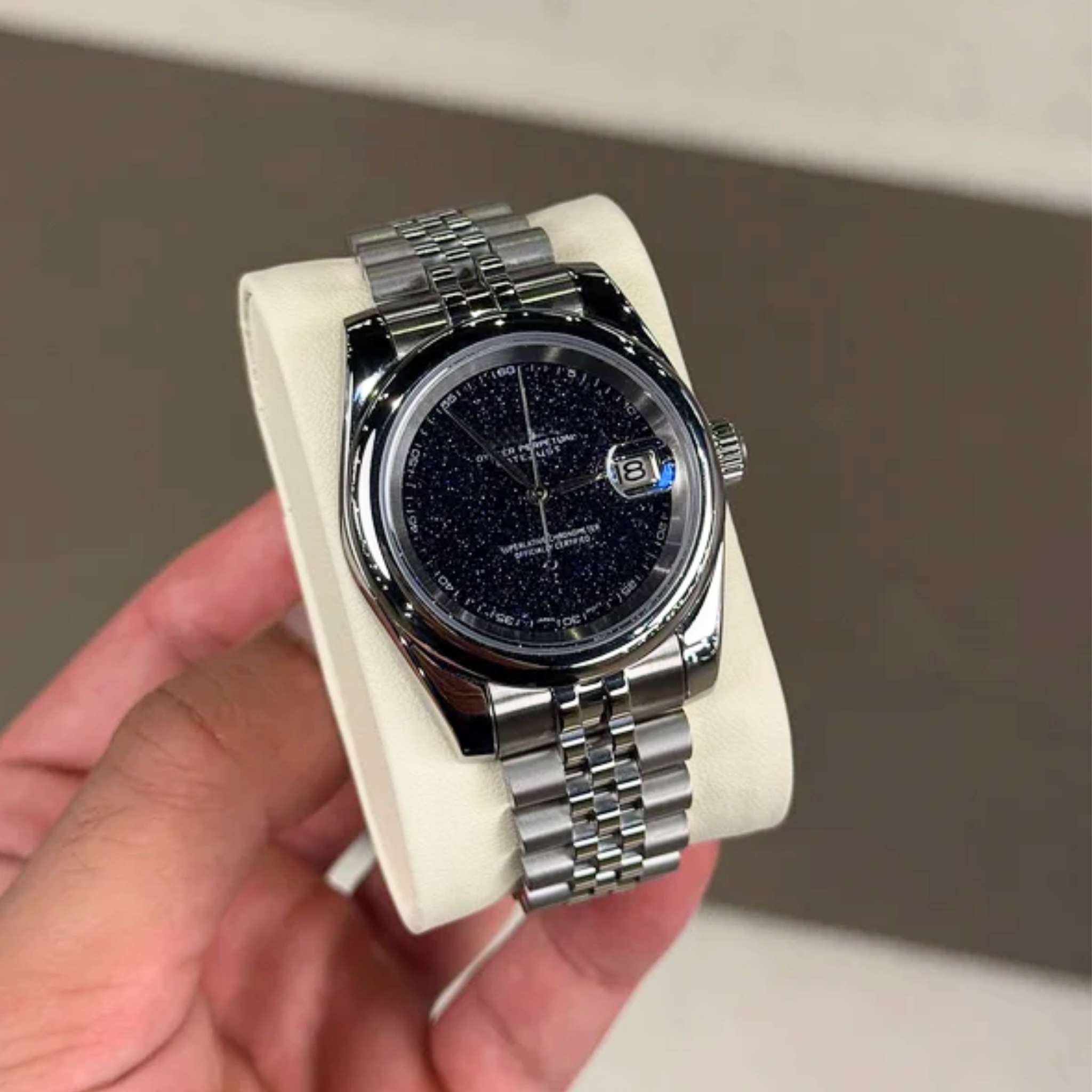 Boîtier acier Seiko Mod Datejust finition polie