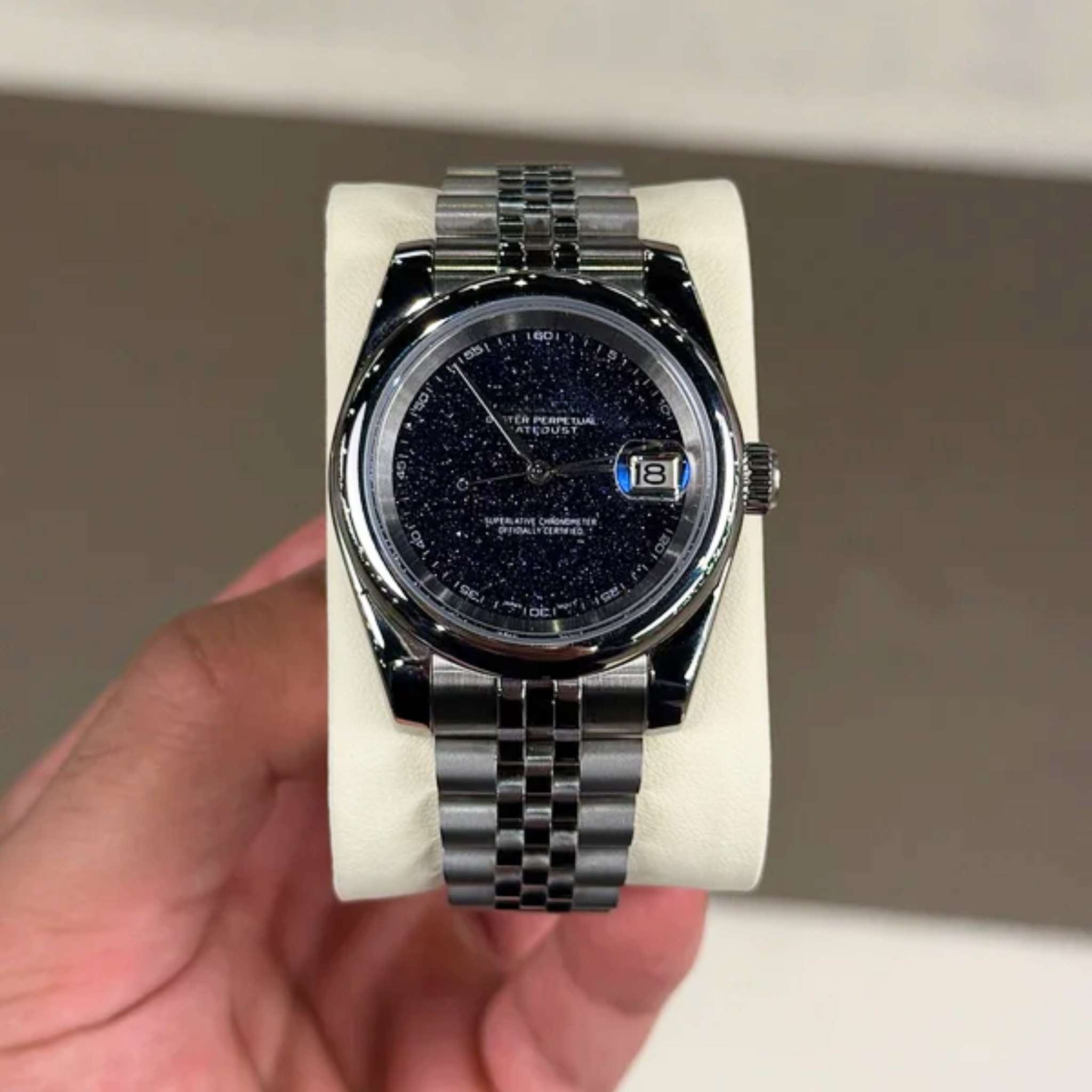 Cadran galaxie bleu Seiko Mod Datejust