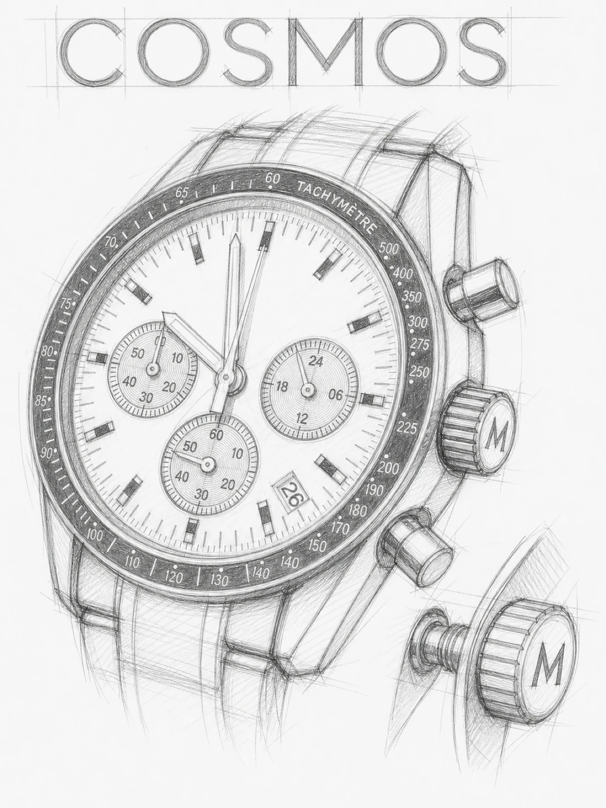 Esquisse COSMOS · Chronographe · Bleu