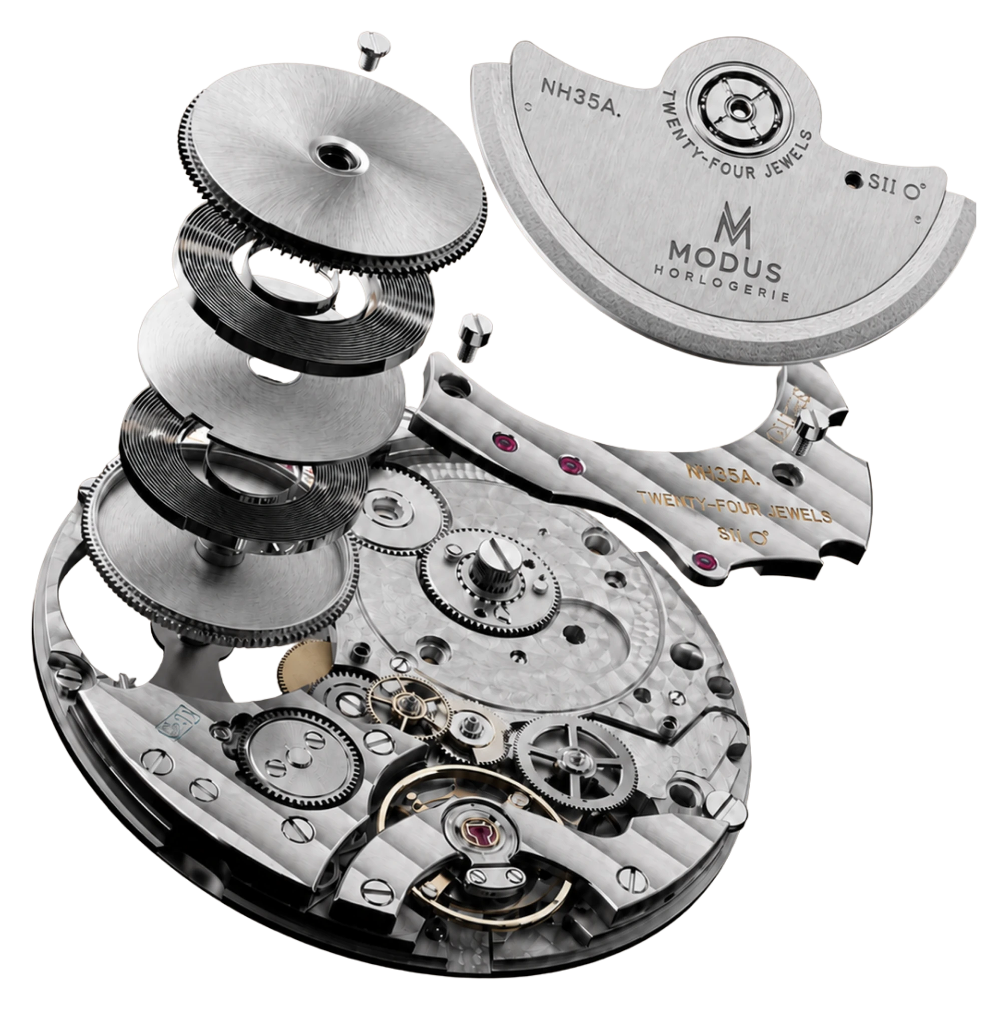 Calibre NH35 — vue éclatée